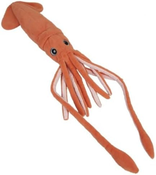 Plush toy resembling a squid on a white background
