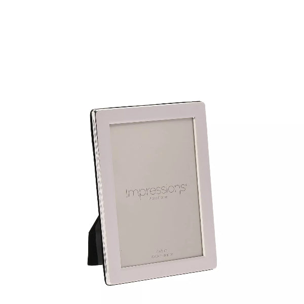 Silver Plated Flat Edge Picture Photo Frame - 4" x 6"