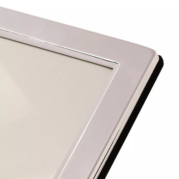 Silver Plated Flat Edge Picture Photo Frame - 4" x 6"