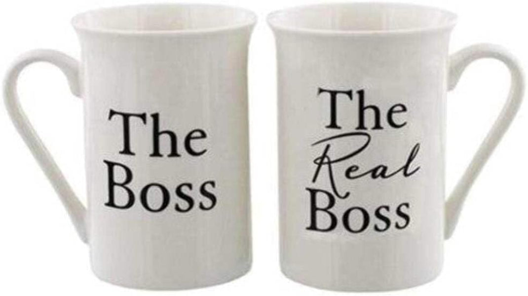 Amore The Boss and The Real Boss Pair of China Mugs