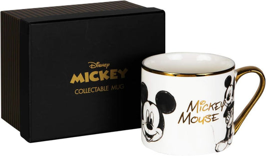 Mickey Mouse collectible mug with black box featuring Disney logo