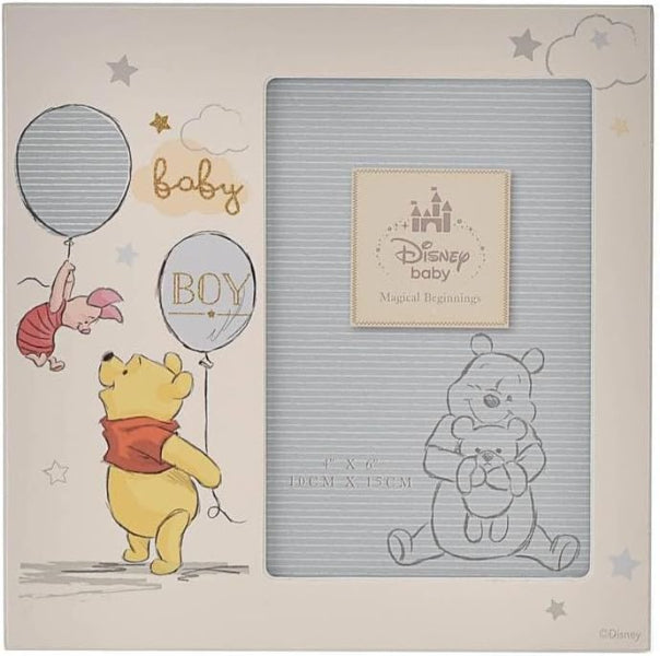 Baby boy themed product with Winnie the Pooh and Piglet, featuring Disney branding.
