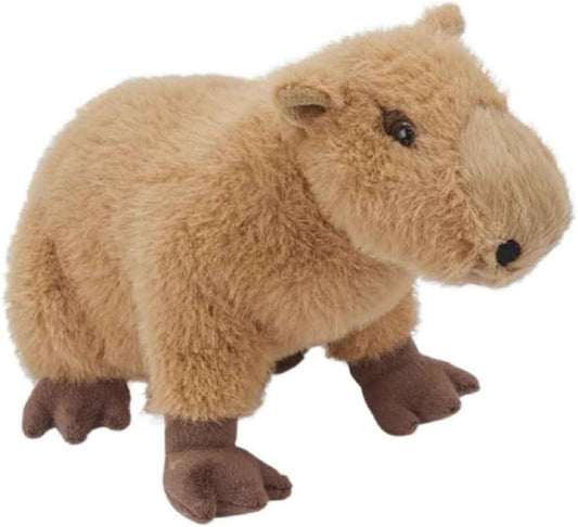 Plush toy capybara on a white background