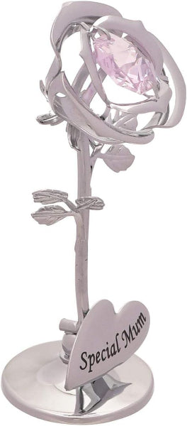 Crystocraft Special Mum Flower with crystal elements Celebration Rose