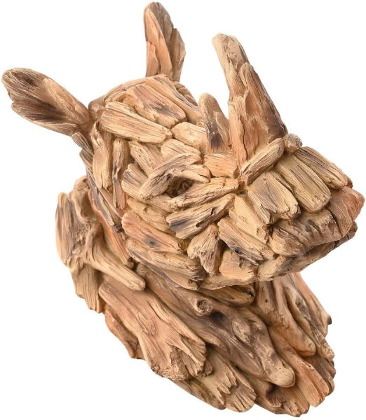 Naturecraft Driftwood Collection Wood Effect Rhino Head Wall Art