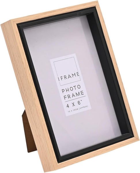 Impressions iFrame Gold Finish Set of 3 Frames - Wood & Black Two Tone - 4" x 6", 5" x 7" & 6" x 8" Ridged