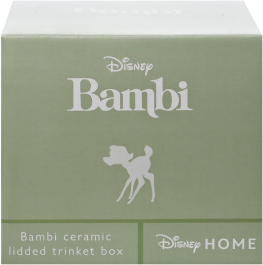 Disney Bambi ceramic lidded trinket box packaging with Disney logo