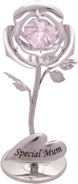 Crystocraft Special Mum Flower with crystal elements Celebration Rose