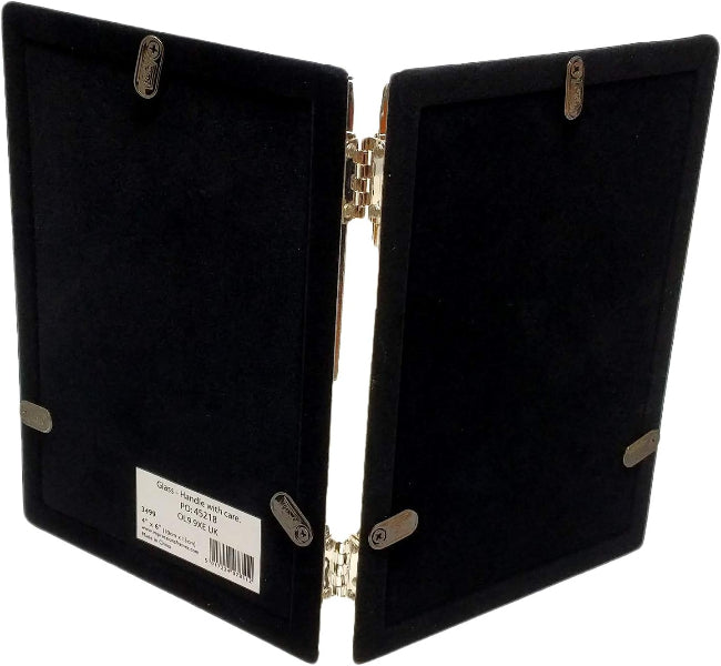 Juliana Impressions Silverplated 4" x 6" Hinged Double Photo Frame