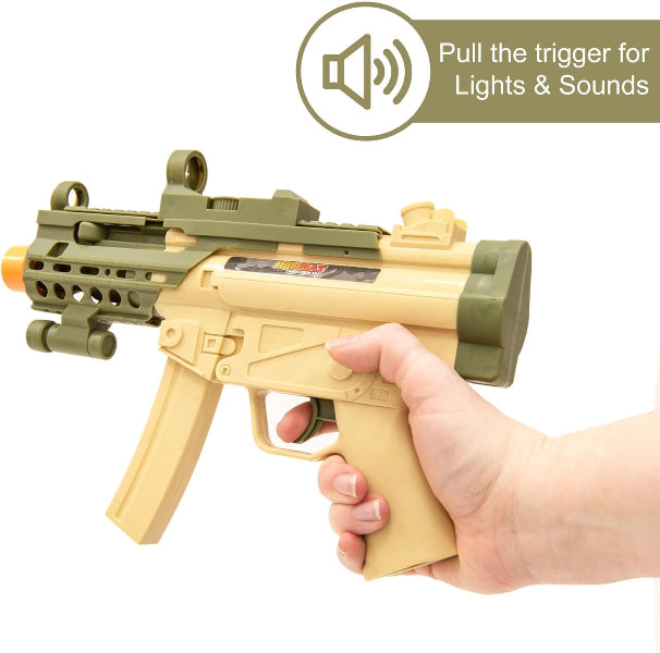 Kandy Toys Combat Mission Kids Toy Lights and Sounds Sub Machine Gun