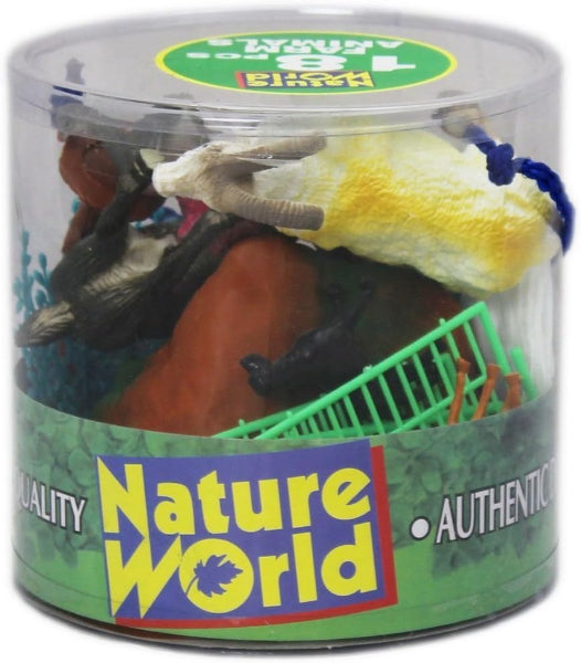 Kandy Toys 18 Piece Toy Animals Play Set in Tub