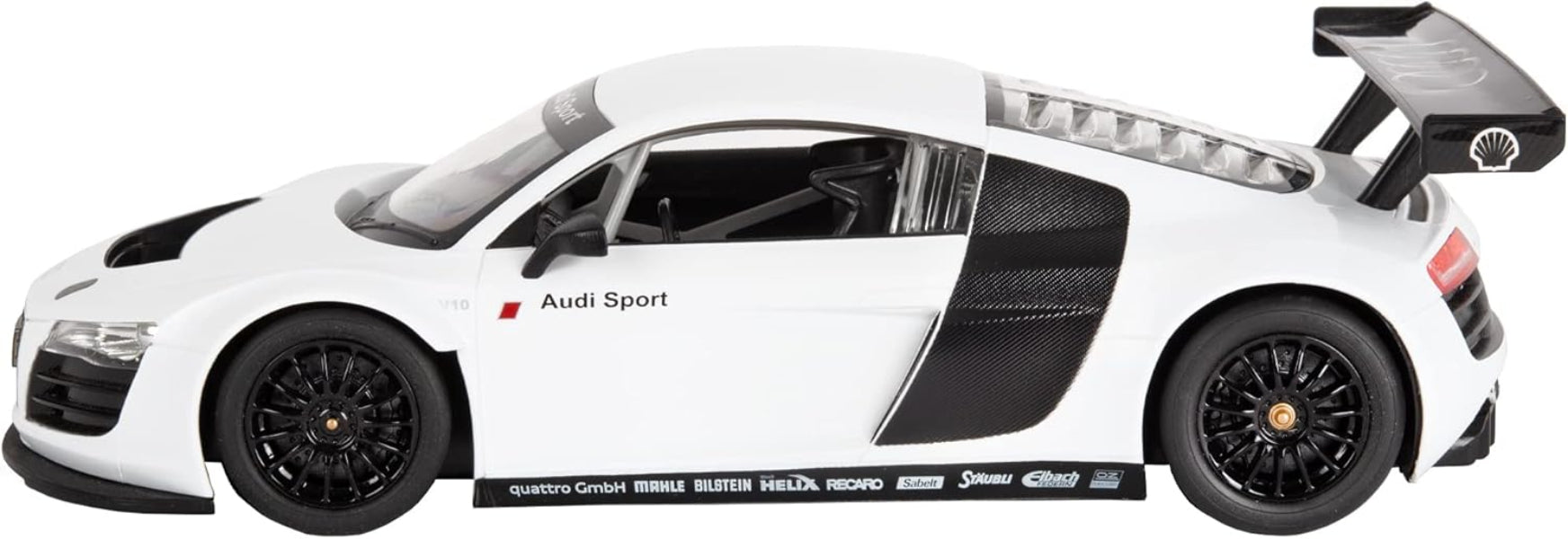 Model car of Audi Sport on a white background