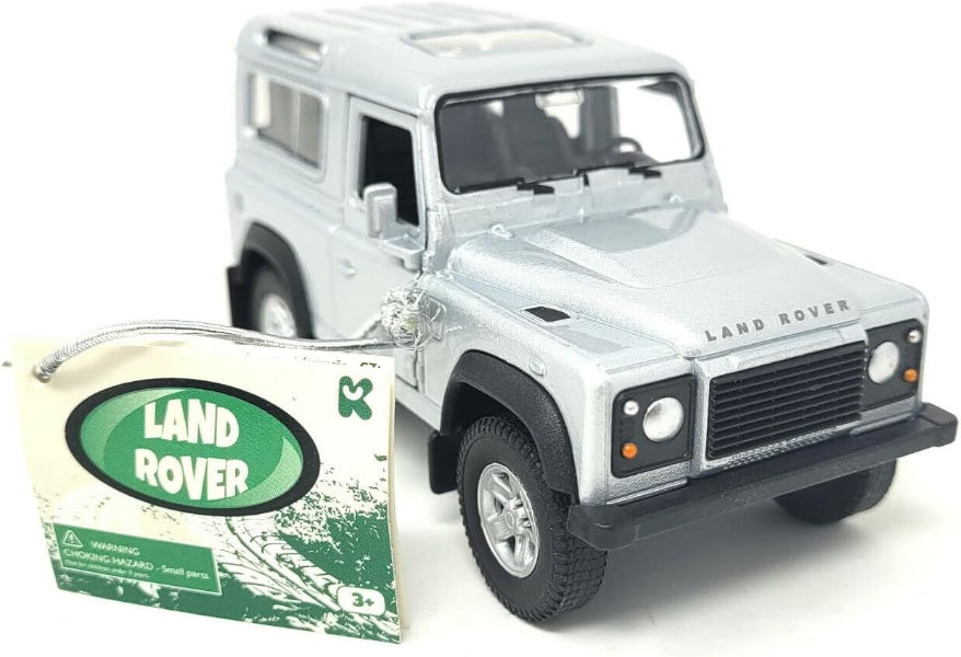 Keycraft Land Rover Defender 90 Diecast Model Car 1:36 (Silver)