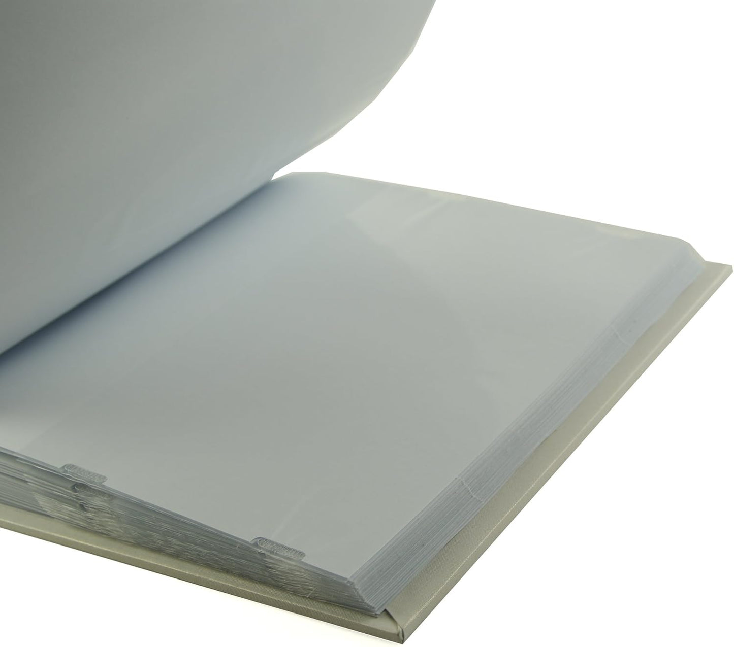 Open book with a blank page on a white background