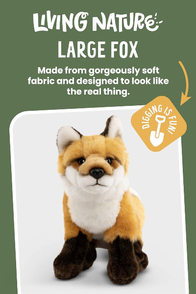Living Nature Large Fox Soft Plush Toy 22cms