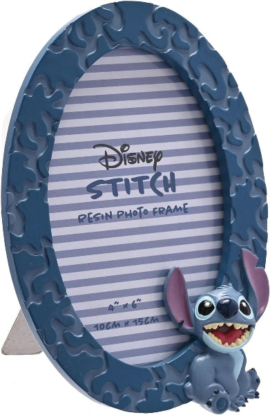 Disney Stitch resin photo frame with blue oval design