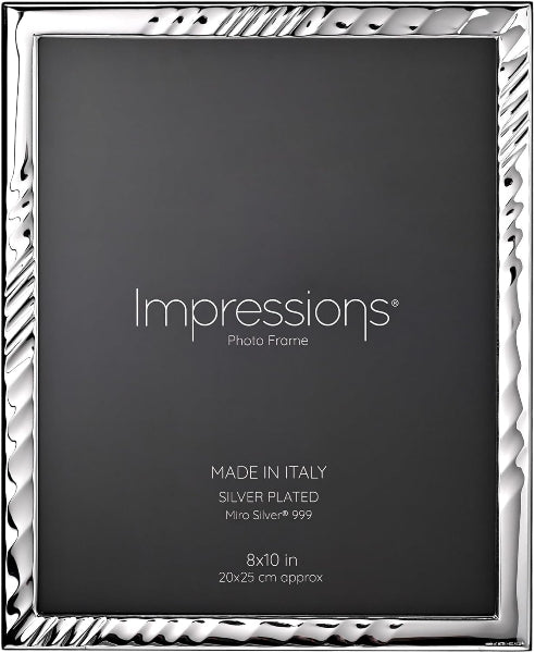 Impressions 999 Silver Textured Wave Photo Frame 8" x 10"