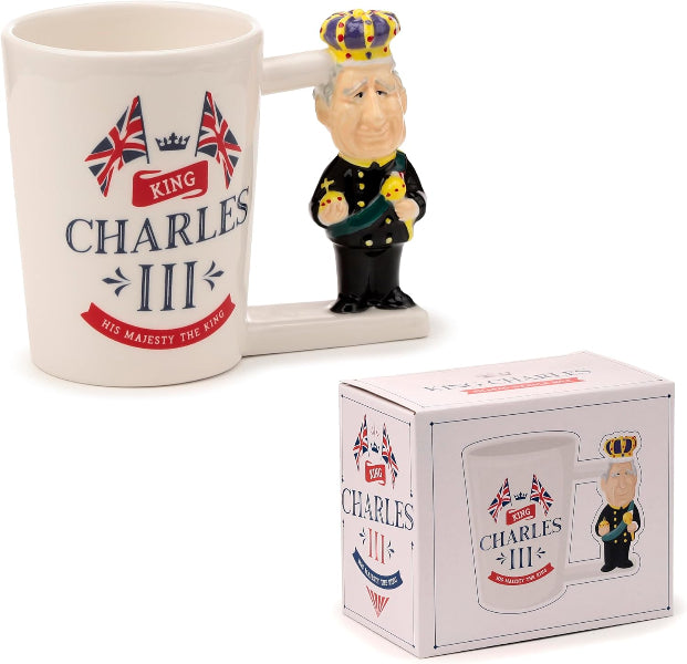 King Charles III Ceramic Shaped Handle Mug 400ml