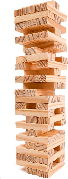 Kandy Toys M.Y Traditional Tumbling Tower Game with 48 Wooden Pieces