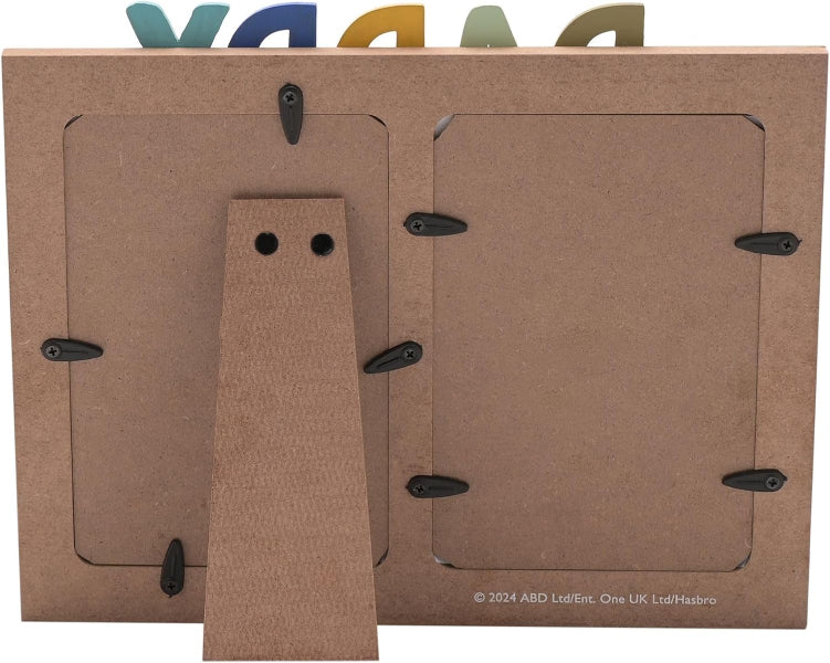 Cardboard cutout of a character with a plain background