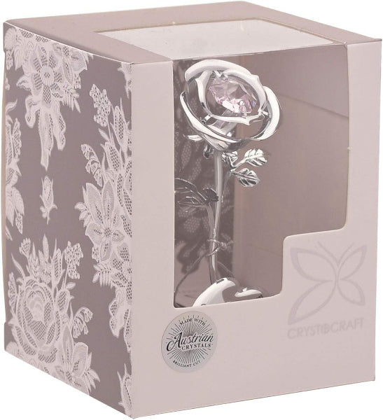 Crystocraft Special Mum Flower with crystal elements Celebration Rose