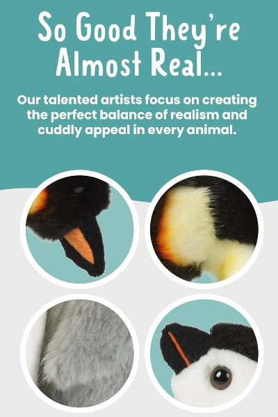 Advertisement for animal illustrations with text about realism and cuddly appeal.