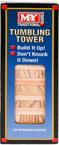 Kandy Toys M.Y Traditional Tumbling Tower Game with 48 Wooden Pieces