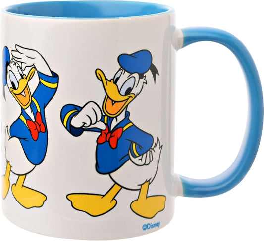 Mug with cartoon character design on a white background