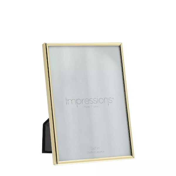 Gold picture frame with 'Impressions' branding on a white background