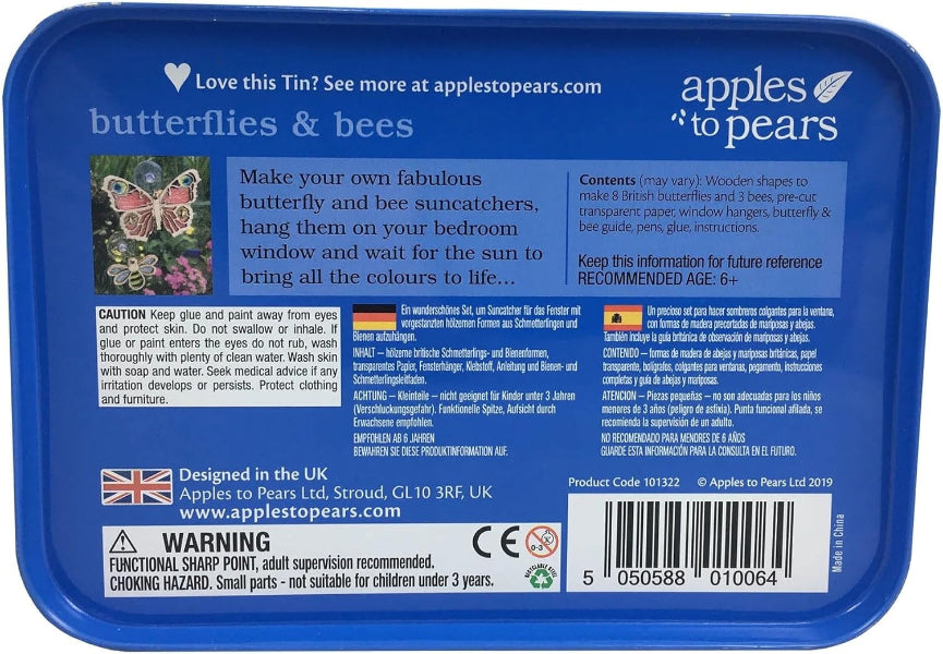 Apples to Pears Butterflies and Bees Sun Catcher Kit