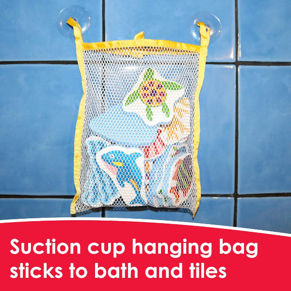 Kandy Toys 16 Piece Sea Animals Foam Bath Stickers Toys in Hanging Bag