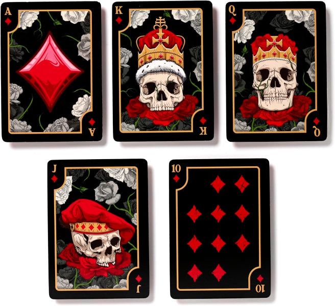 Skulls and Roses Design Standard Playing Card Deck