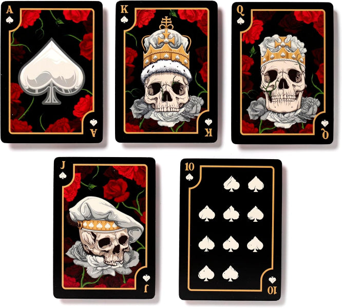 Skulls and Roses Design Standard Playing Card Deck