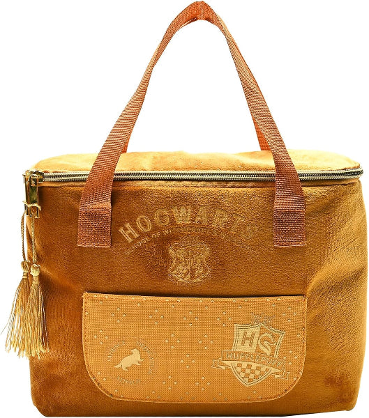 Brown bag with 'Hogwarts' and 'HS' logos on a white background