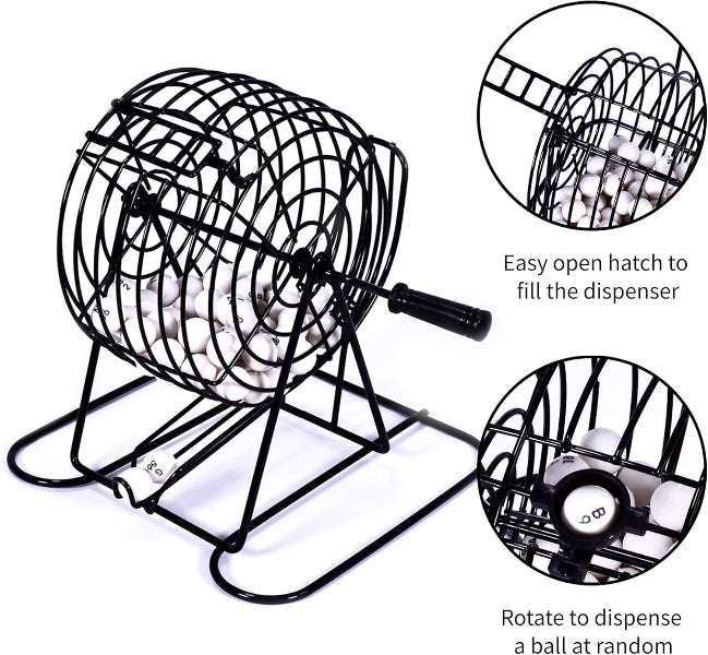Black metal dispenser with easy open hatch and rotating mechanism on a white background