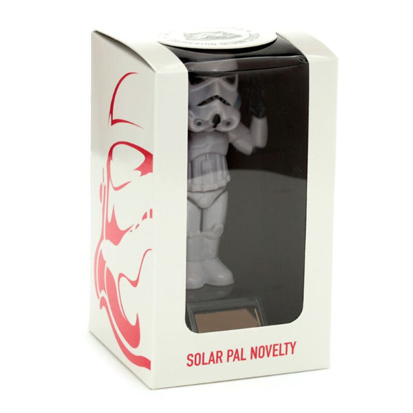 White toy figure in a box with red accents and 'Solar Pal Novelty' text.