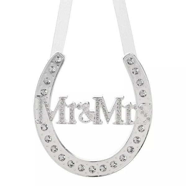 Amore by Juliana- Silver plated Mr & Mrs Horse Shoe