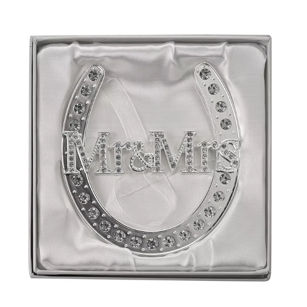 Amore by Juliana- Silver plated Mr & Mrs Horse Shoe