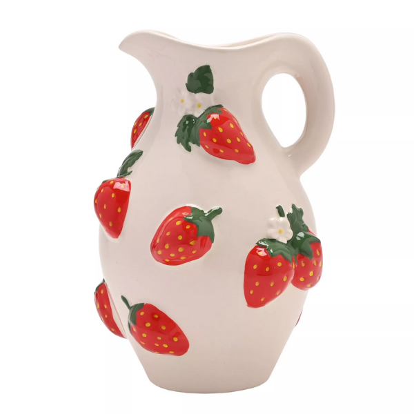 The Cottage Garden Hand Painted Jug Strawberry Vase