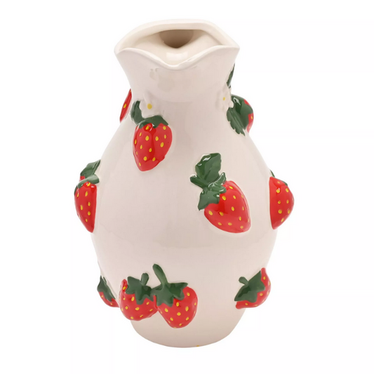 The Cottage Garden Hand Painted Jug Strawberry Vase