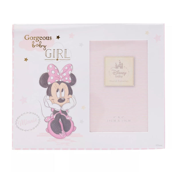 Baby girl themed product with Minnie Mouse design on a white background