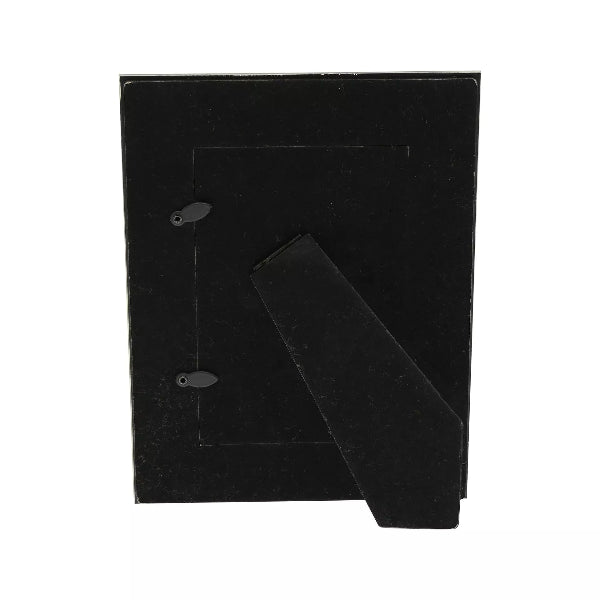 Black leather wallet with a flap on a white background