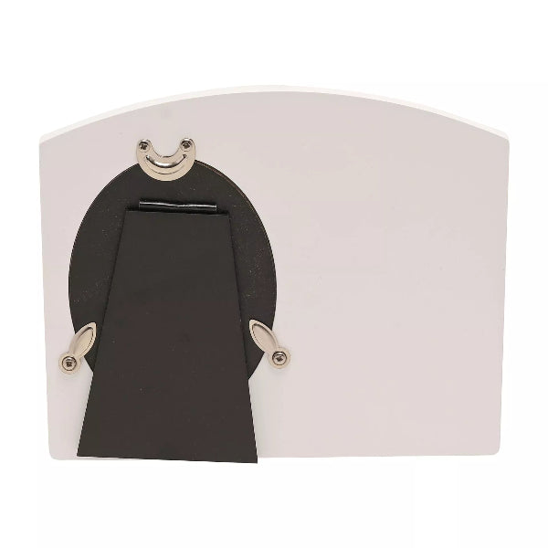 Black clipboard with silver clips on a white background