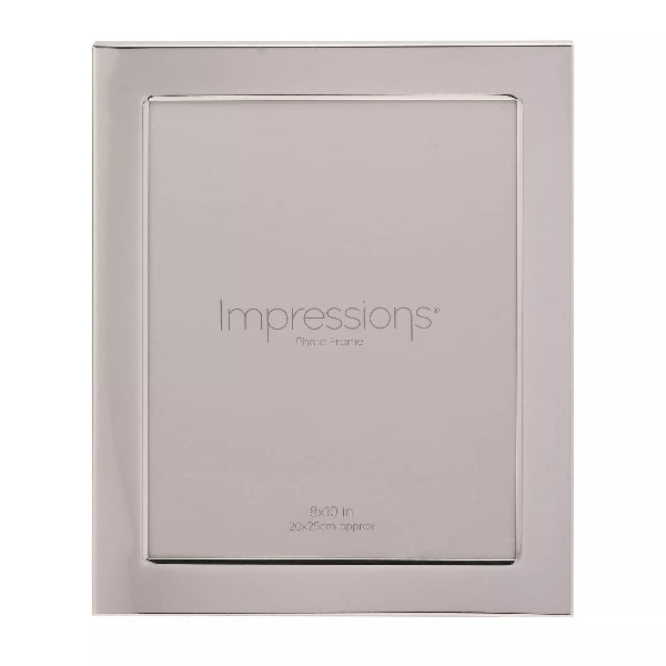 Gray photo frame with 'Impressions' branding on a white background