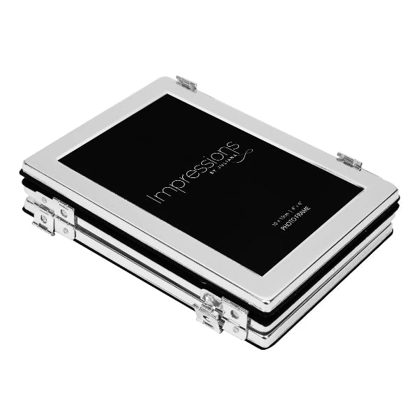 Metallic case with 'Impressions' branding on a white background