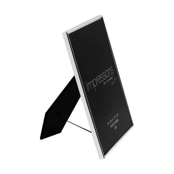 Black photo frame with 'Impressions' branding on a white background