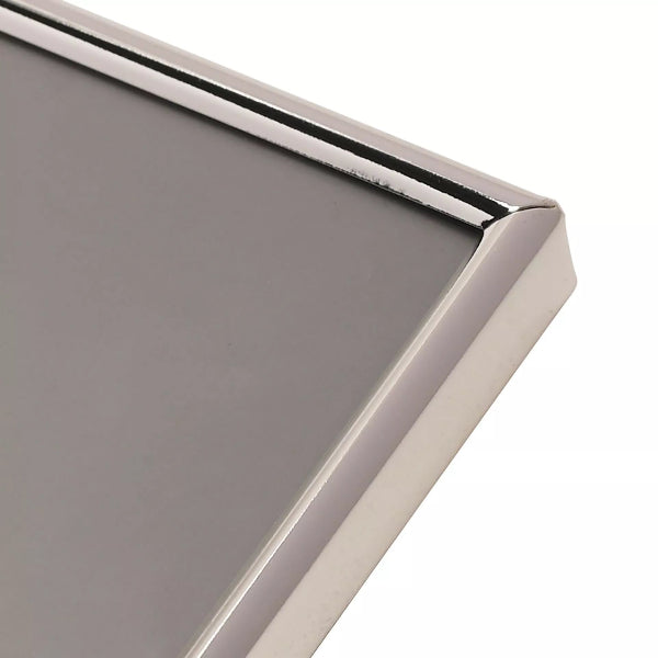 Metallic frame corner on a white background