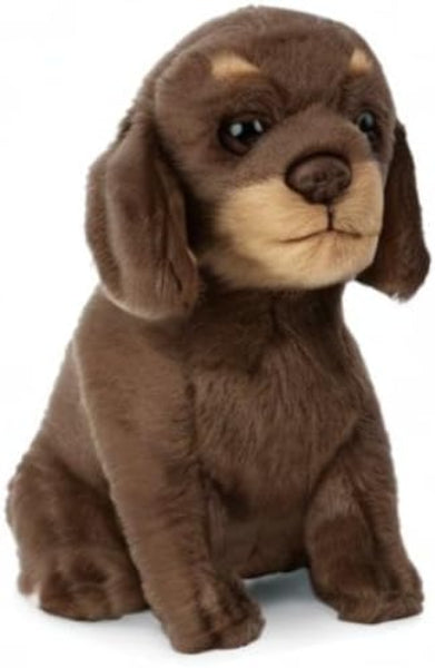 Living Nature Plush Sausage Dog Dachshund Puppy Soft Toy, 16cm