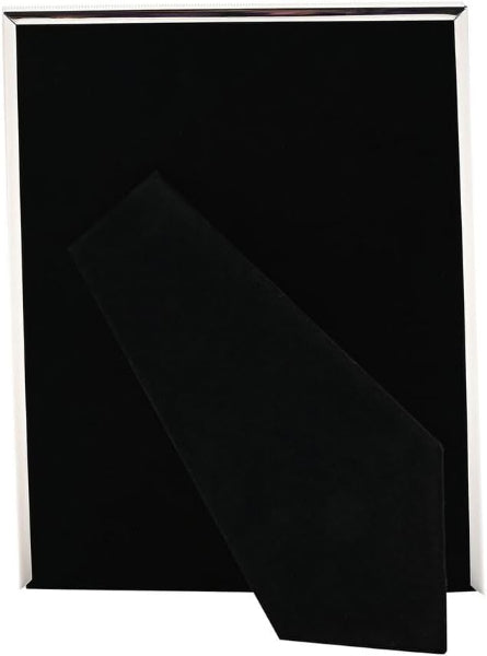 Black book with a silver spine on a white background