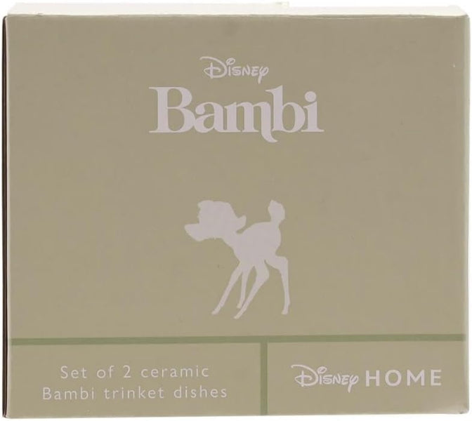 Box for Disney Bambi ceramic trinket dishes with silhouette of a deer.